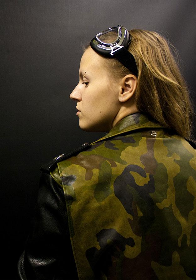 Куртка-косуха мужская SCHOTT NYC MOTORCYCLE JCT camo oliv