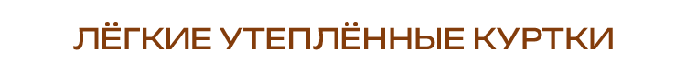ЛЁГКИЕ УТЕПЛЁННЫЕ КУРТКИ