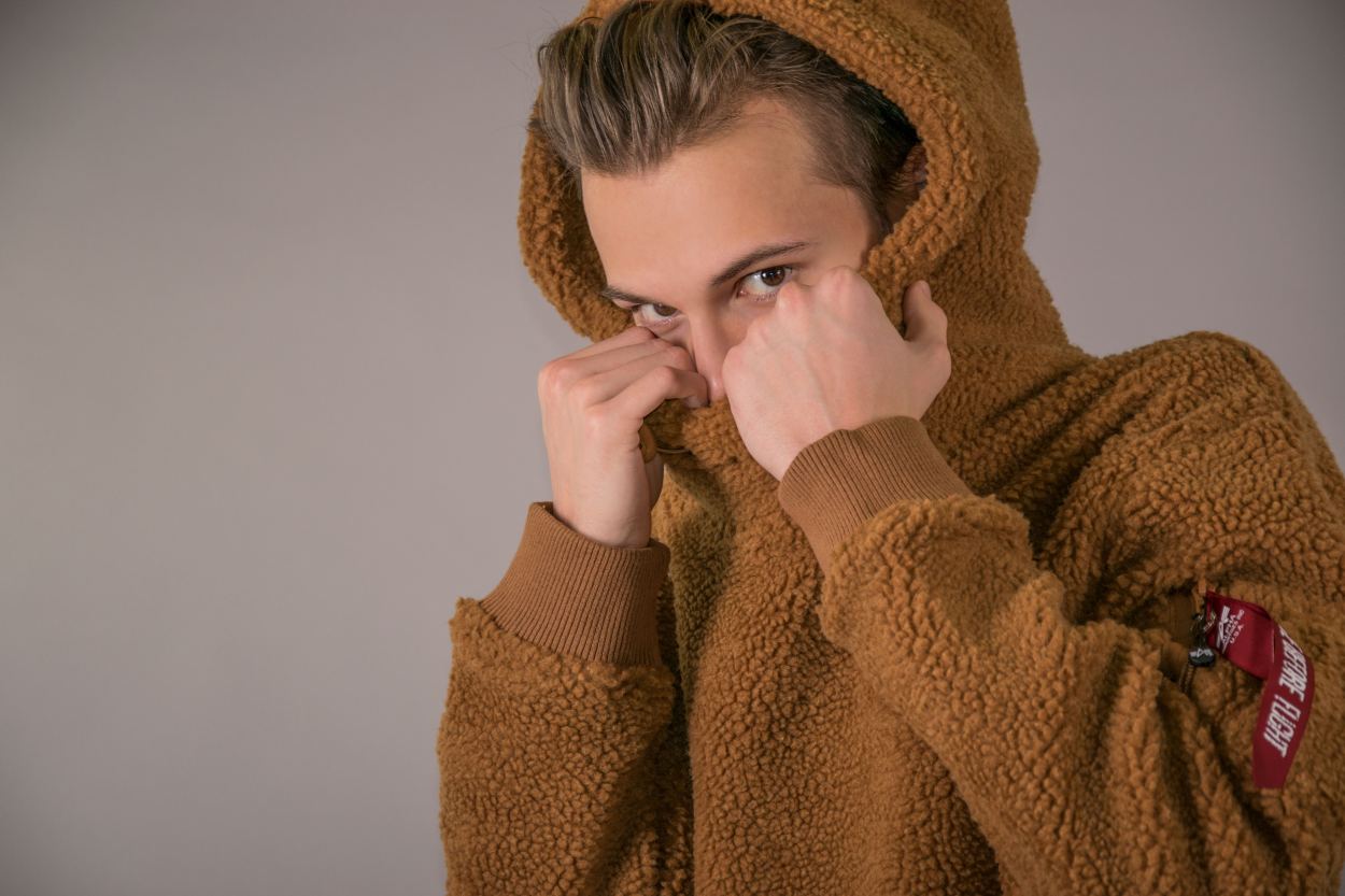 Толстовка ALPHA INDUSTRIES TEDDY HOODY camel фото 1