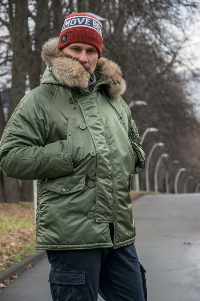 Аляска ALPHA INDUSTRIES CLASSIC N-3B натур. мех sage green