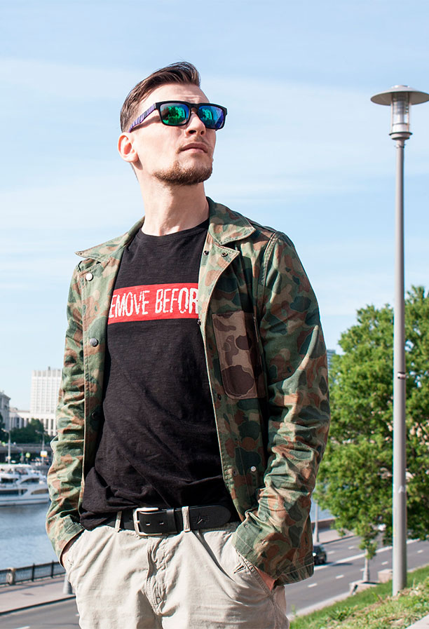 Футболка ALPHA INDUSTRIES remove before flight