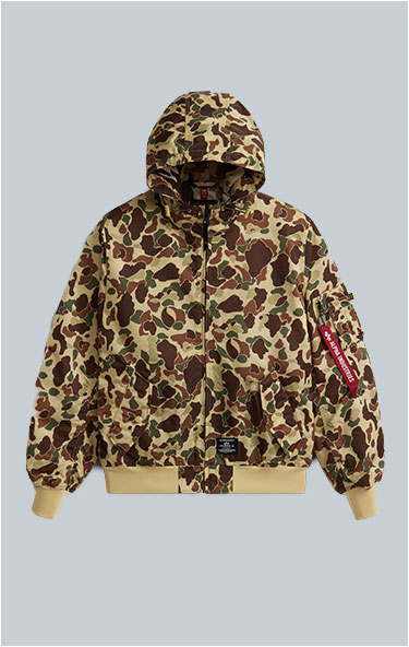 Ветровка ALPHA INDUSTRIES HOODED GEN-II FLIGHT JACKET L-2B SS 24 m green frogskin camo