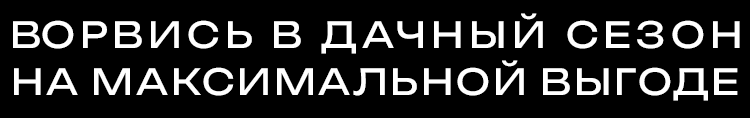 Ворвись в дачный сезон на максимальной выгоде