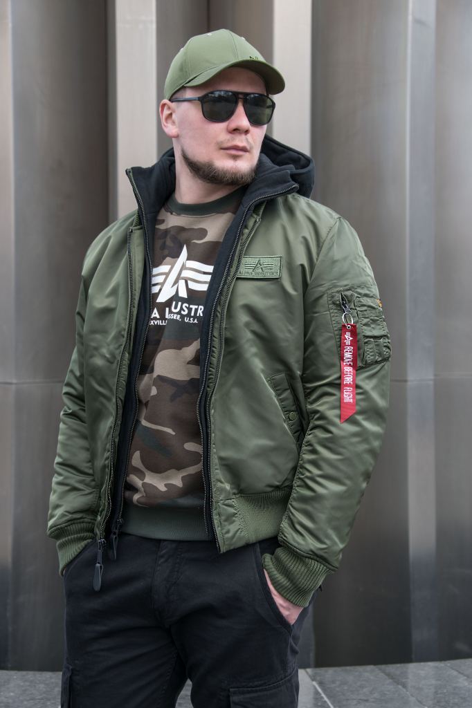 Мужской толстовка камуфляж ALPHA INDUSTRIES