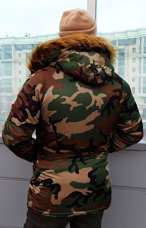 Аляска мужская камуфляжная ALPHA INDUSTRIES VF 59 N-3B CAMO WOODLAND 65