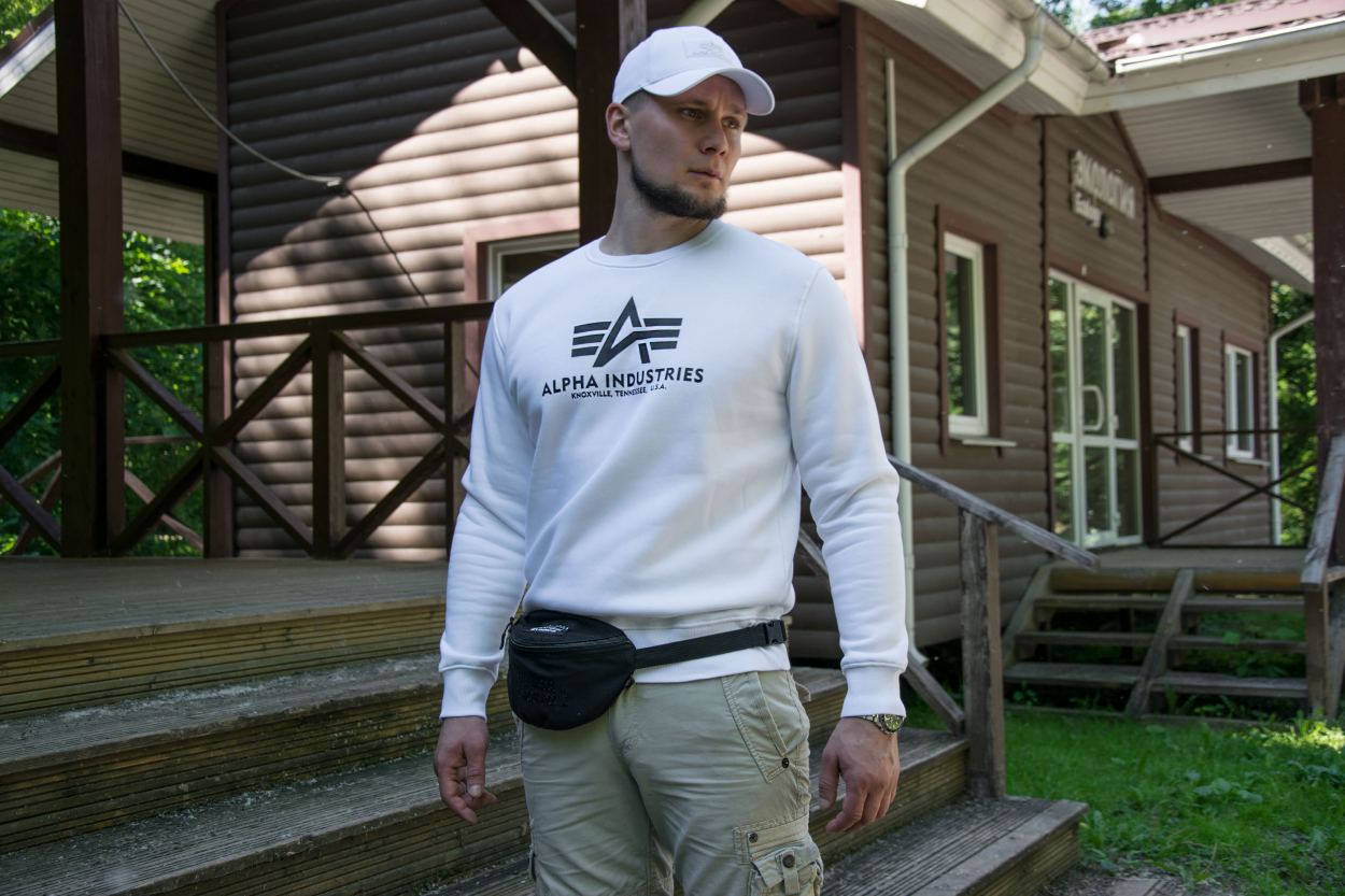 Свитшот ALPHA INDUSTRIES BASIC SWEATER white фото 1