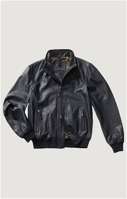 Куртка BLAUER кожа SS 24 m black (LO2417)