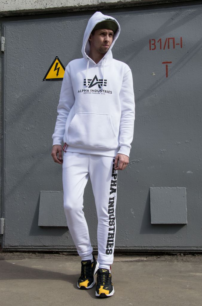 Толстовка ALPHA INDUSTRIES BASIC HOODY RAINBOW REF PRINT white фото 2