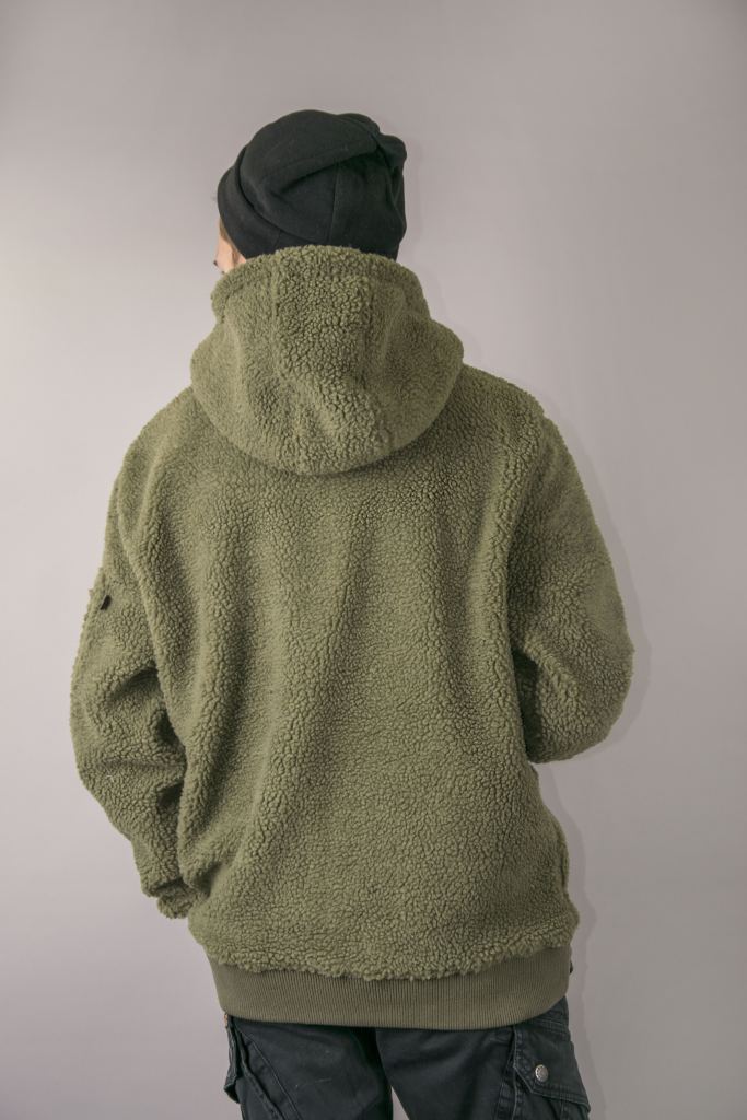 Толстовка ALPHA INDUSTRIES TEDDY HOODY sage green фото 7