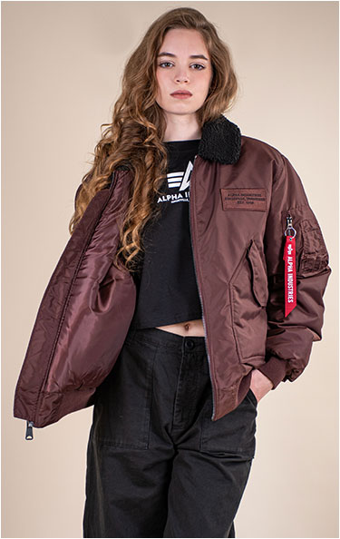 Куртка лётная ALPHA INDUSTRIES CWU 45/P RELAXED FIT FLIGHT JACKET (OXFORD SC) FW 26/27 cocoa