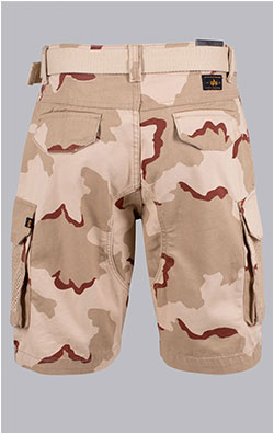 Шорты карго ALPHA INDUSTRIES MESH UTILITY SHORT CAMO desert camo 91