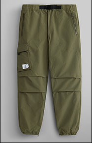 Брюки-карго парашюты ALPHA INDUSTRIES UTILITY JOGGER FW 23/24 утеплённые OG-107 green