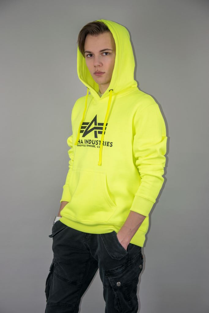 Толстовка ALPHA INDUSTRIES BASIC HOODY NEON neon yellow фото 1