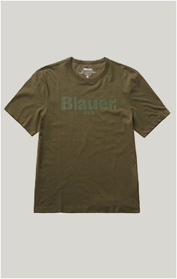 Футболка BLAUER SS 24 olive (HO2142)