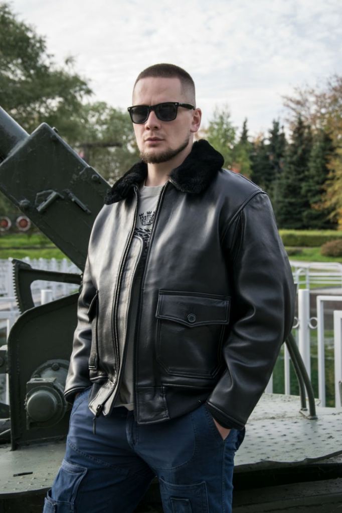 Куртка-пилот COCKPIT NAVY G-1 кожа black