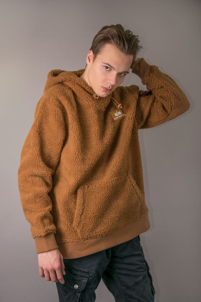 Толстовка ALPHA INDUSTRIES TEDDY HOODY camel фото 2