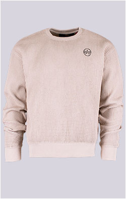 Свитшот ALPHA INDUSTRIES STUDIO WAFFLE SWEATSHIRT organic beige
