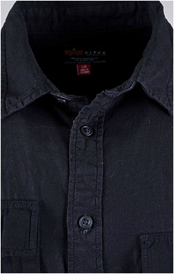 Рубашка ALPHA INDUSTRIES LONG SLEEVE MULTI POCKET SHIRT SS 24 m black