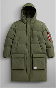 Парка ALPHA INDUSTRIES LONG PUFFER PARKA FW 23/24 m OG-107 green