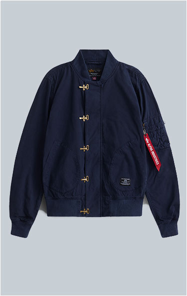 Ветровка ALPHA INDUSTRIES US NAVY DECK HOOKED MOD JACKET SS 24 m replica blue