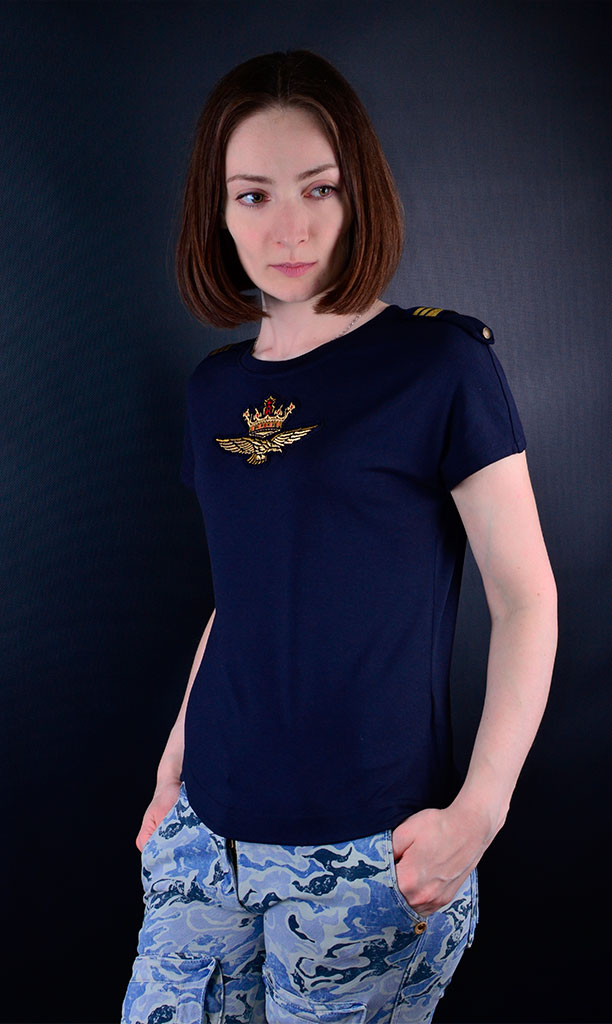 футболка с погонами женская Aeronautica Militare