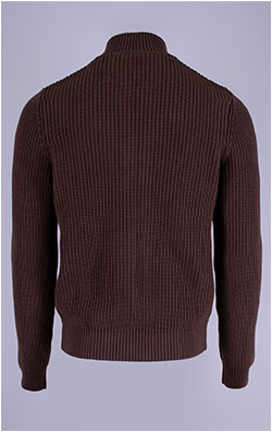 Свитер на молнии AERONAUTICA MILITARE FW 26/27/BG chestnut brown (MA 1664)