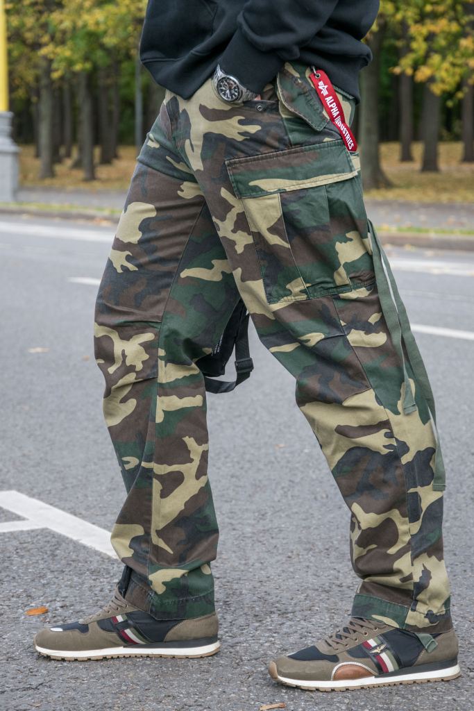 Брюки-карго ALPHA INDUSTRIES M-65 PANT camo woodland