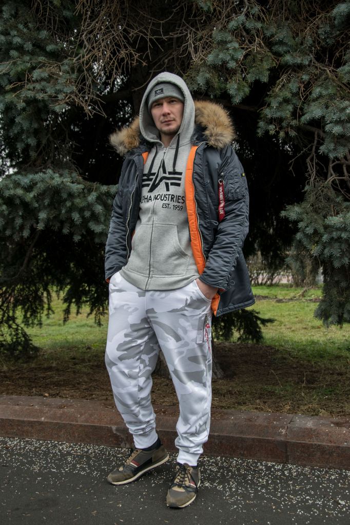 Аляска ALPHA INDUSTRIES SLIM FIT GEN-I N-3B натур. мех steel blue/orange