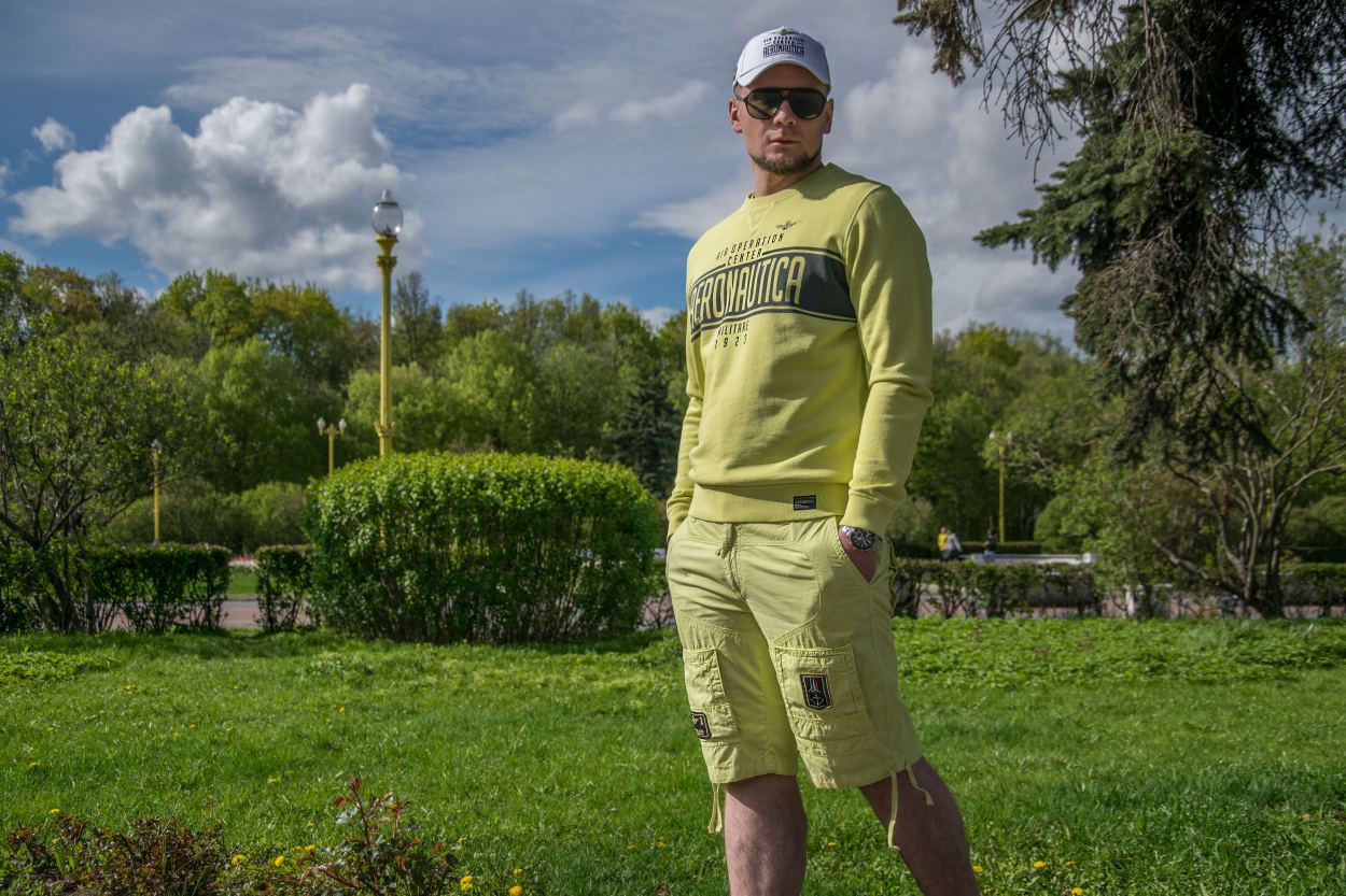 Свитшот AERONAUTICA MILITARE SS 22/IN sunny lime (FE 1658)