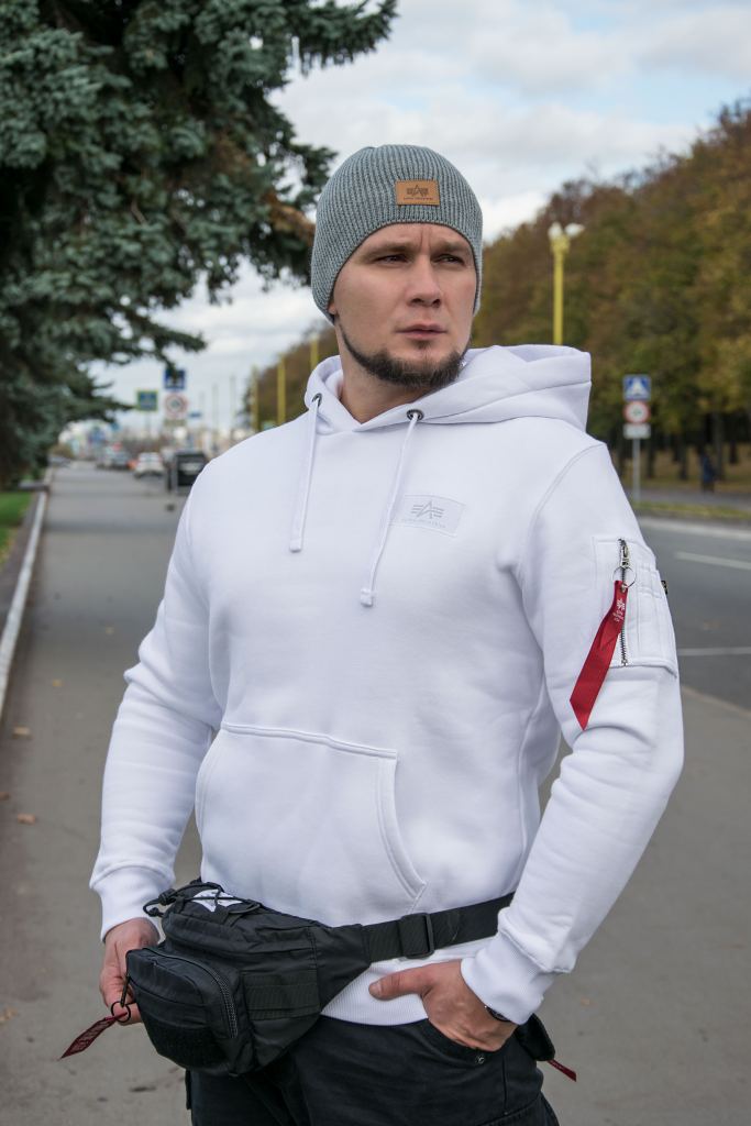 Alpha industries hoodie back print sales
