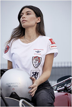 Женская футболка AERONAUTICA MILITARE SS 24/TR bianco ottico (TS 2235)
