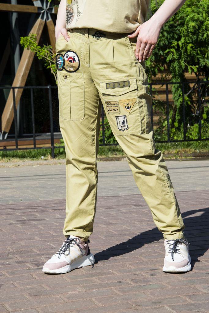 Женская футболка AERONAUTICA MILITARE SS22 khaki TS1972 фото 9