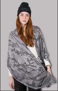 Шарф AERONAUTICA MILITARE FW 23/24/IT camouflage grigio (SH 1115)