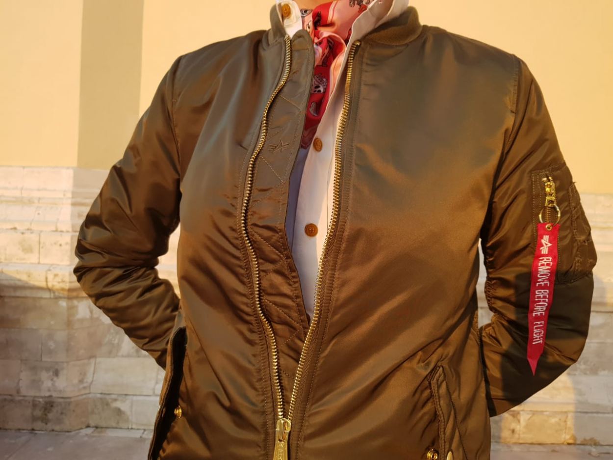 Удлиненная женская куртка ma-1 альфа индастриз