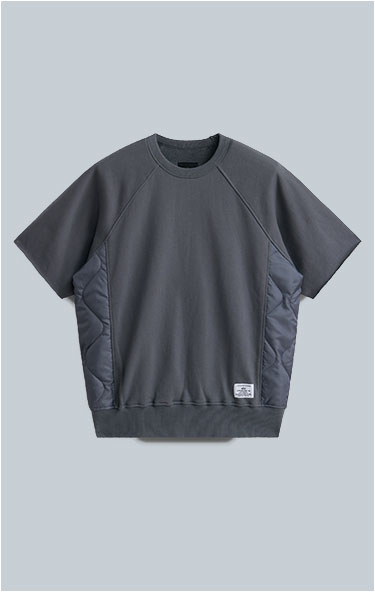 Свитшот ALPHA INDUSTRIES SHORT SLEEVE SWEATSHIRT SS 24 aircraft gray