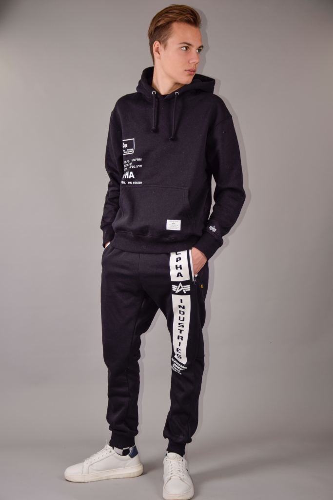 Толстовка ALPHA INDUSTRIES ESSENTIAL SPEC PRINT HOODIE FW22-23 black фото 3