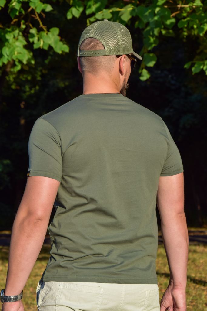 Футболка ALPHA INDUSTRIES BASIC T dark olive фото 2