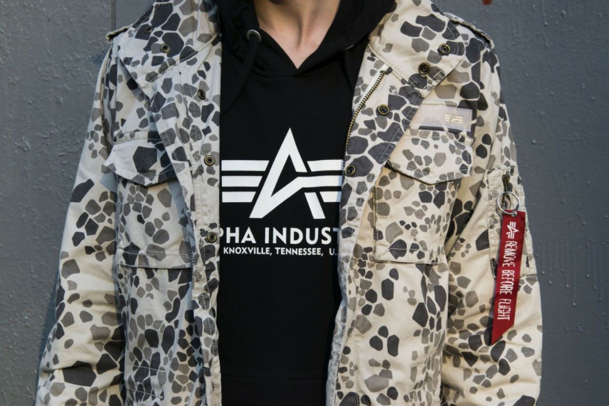 Ветровка ALPHA INDUSTRIES HUNTINGTON M-65 stone camo