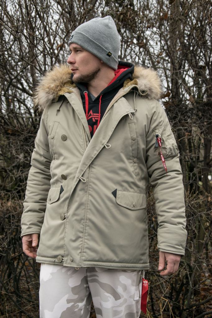 Аляска ALPHA INDUSTRIES EXPLORER натур. мех khaki