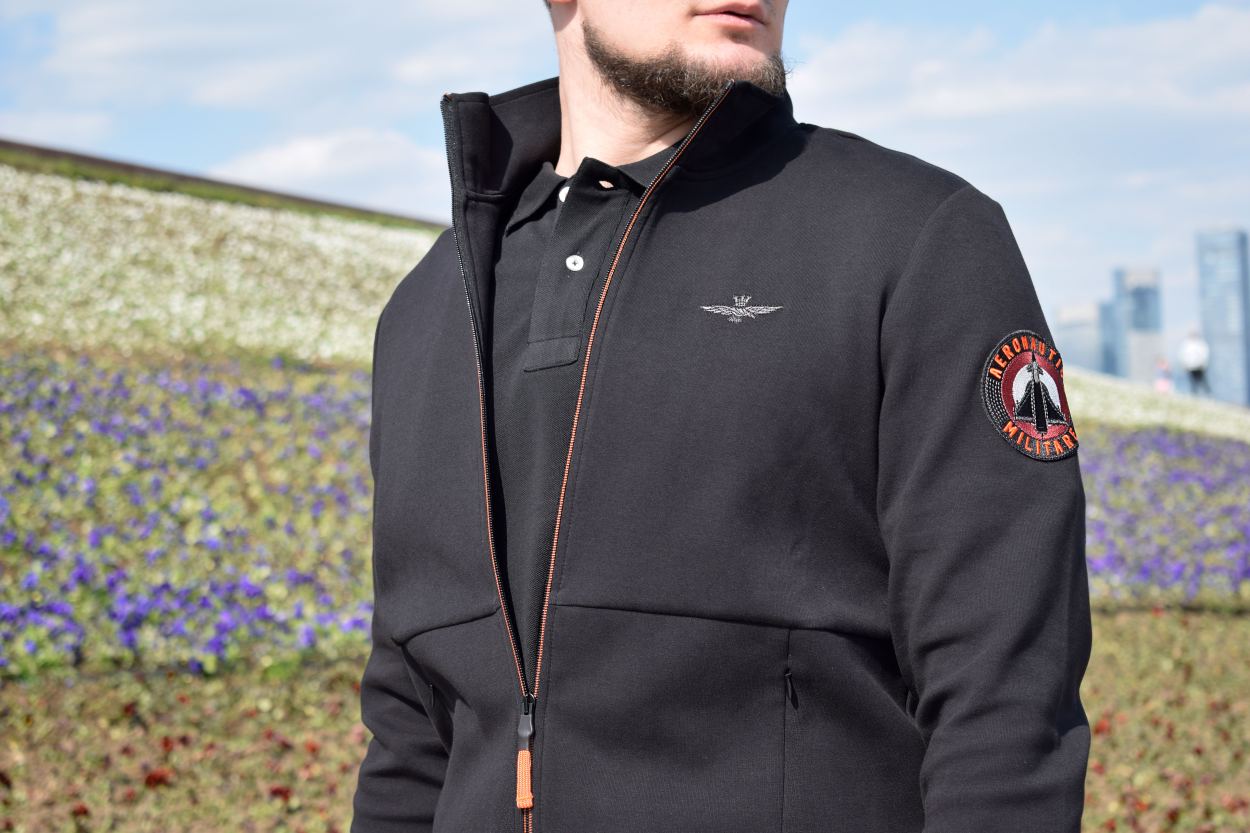 Олимпийка AERONAUTICA MILITARE SS 22/TR jet black (FE 1679)