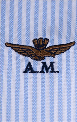 Рубашка AERONAUTICA MILITARE FW 26/27/AL stripes white/light blue (CA 1320)