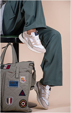 Женские кроссовки AERONAUTICA MILITARE (SC 0321) SS 26/PT pergamenta/off white/zenz