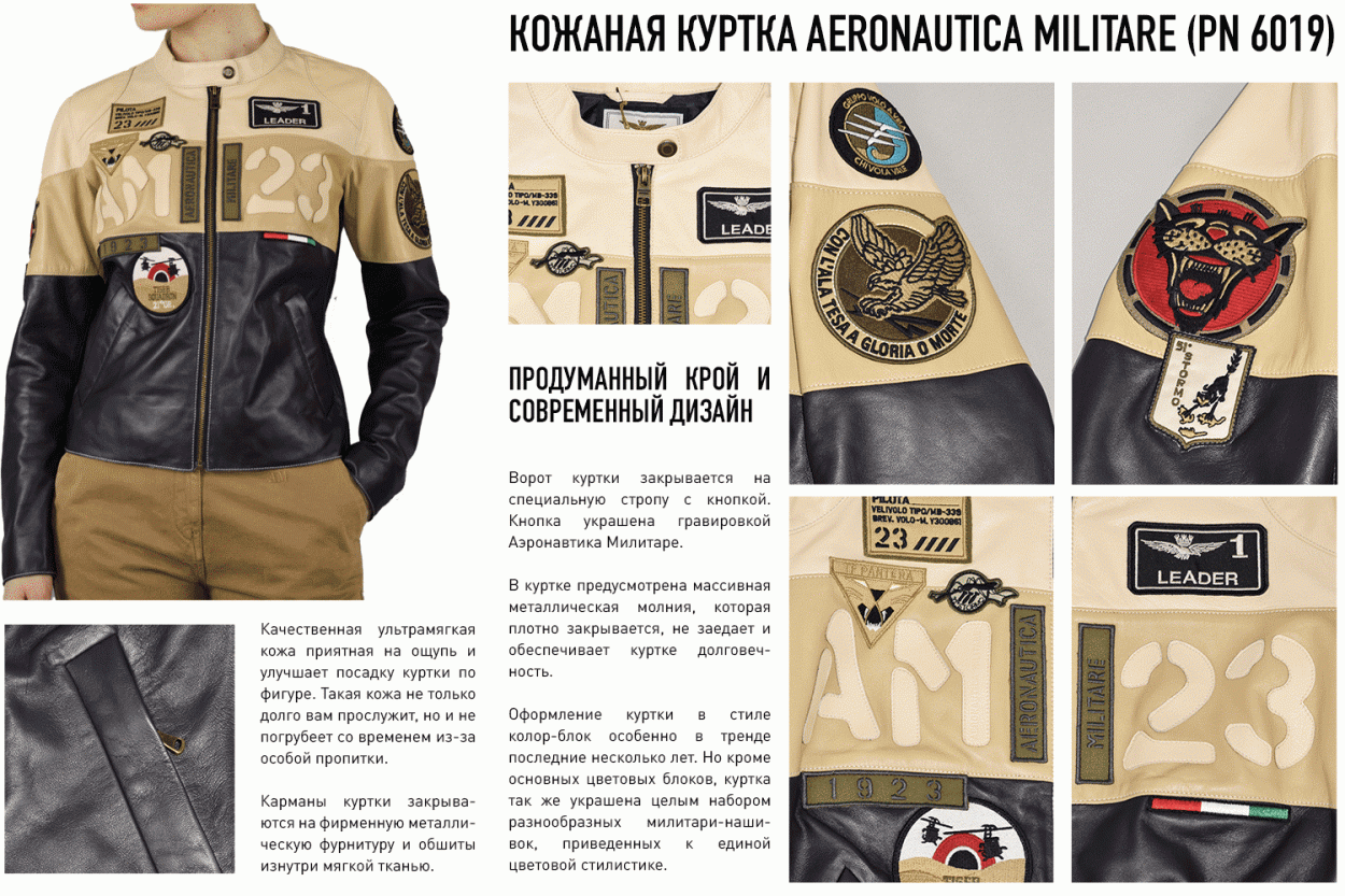 Модные женские куртки - что купить? Короткие куртки Aeronautica Militare