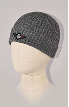 Шапка вязаная AERONAUTICA MILITARE FW 23/24/CN grigio scuro melange (CU 034)