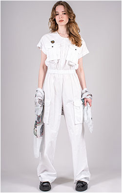 Женский комбинезон AERONAUTICA MILITARE SS 25 m/IT off white (TU 140)