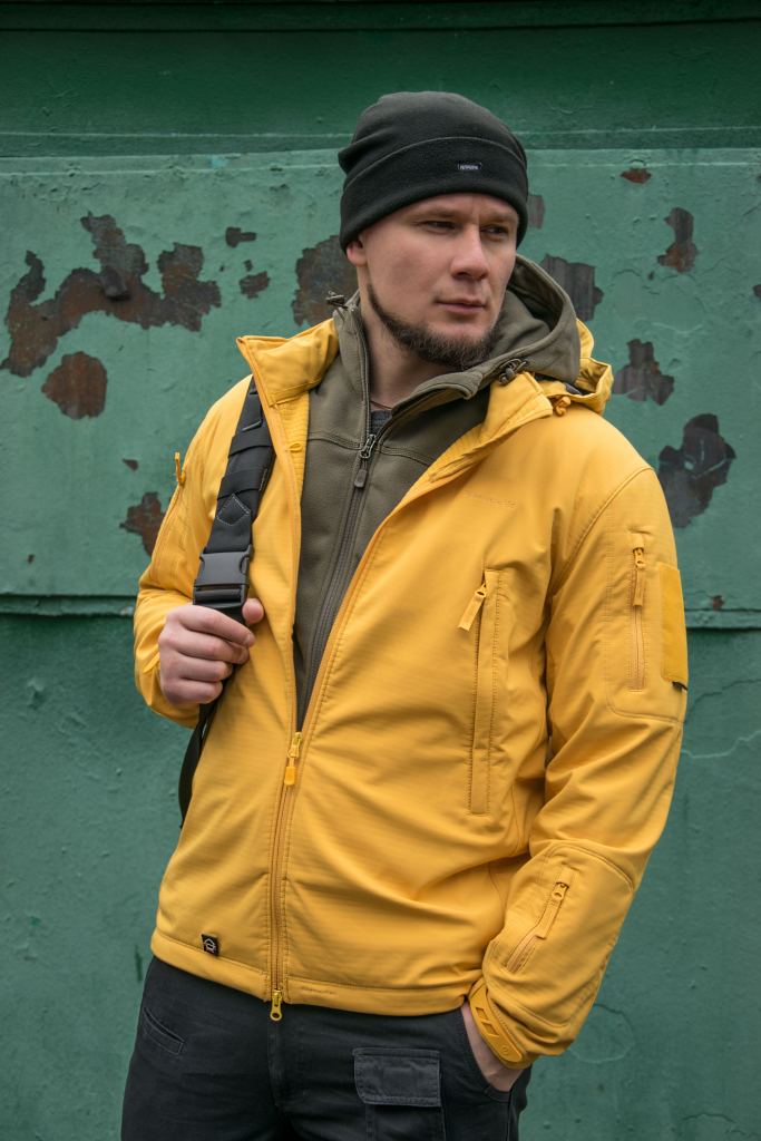 Yellow soft new arrivals shell jacket
