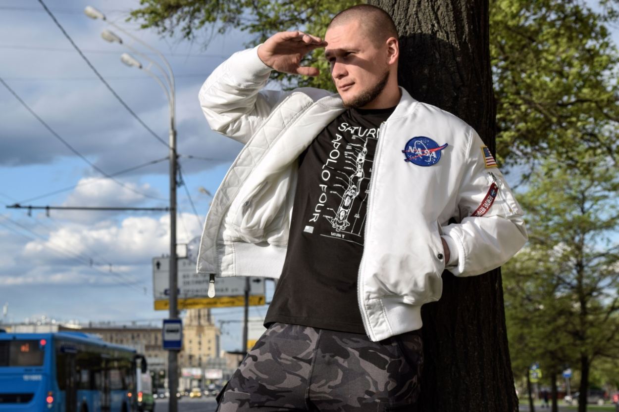 Бомбер ALPHA INDUSTRIES NASA MA-1 original fit white