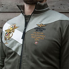 Толстовка AERONAUTICA MILITARE FW 20/21/TR verde chiaro/verde scuro (FE 1527)