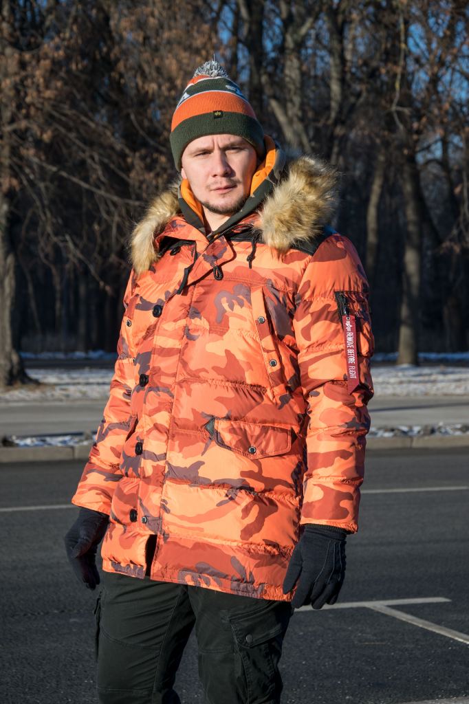 Аляска-пуховик ALPHA INDUSTRIES PUFFER N-3B orange camo