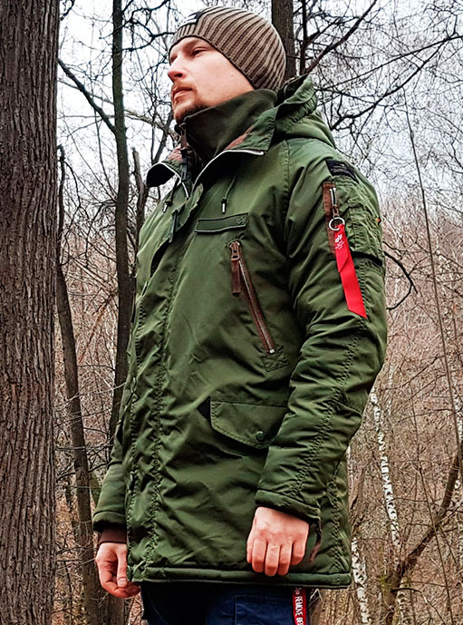 Аляска мужская ALPHA INDUSTRIES DISCOVERER DARK GREEN